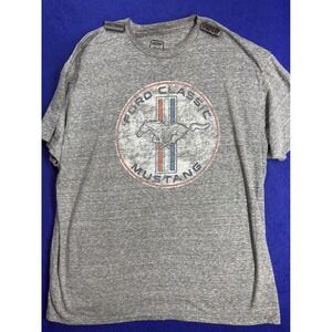 Classic Americana Mens Ford Mustang Graphic T-Shirt 2XL Heather Gray